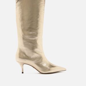 NWT Arezzo  Gold Women's Boots size 5 no box